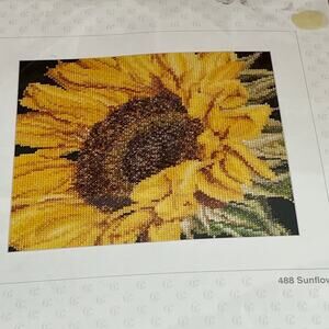 6"x5.5" 18 Count Sunflower #488 On Aida Counted Cross Stitch Kit Thea Gouverneur